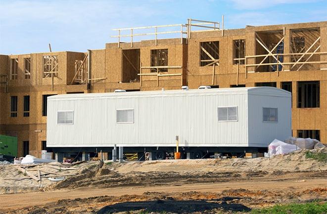 construction site with mobile office rentals in Anaheim